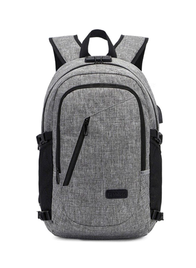 Casual Anti-Theft College Backpack Grey - Image 1
