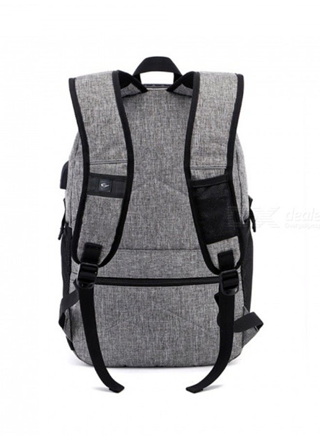 Casual Anti-Theft College Backpack Grey - Image 2