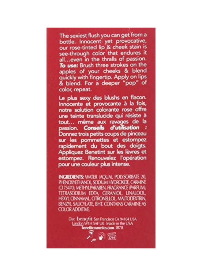 Benefit Cosmetics Tinted Cheek And Lip Stain Red - Image 4