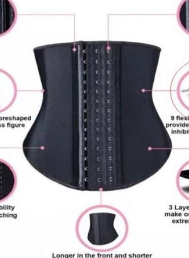 Generic - Classic 3 Hook Thermal Corset Black - Image 1
