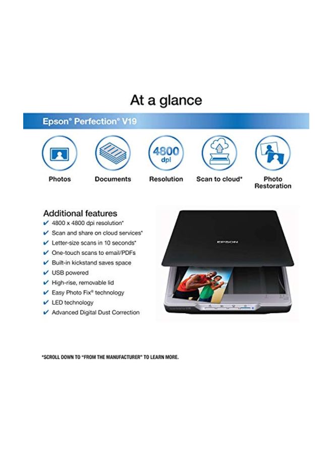 Photo And Document Scanner Black