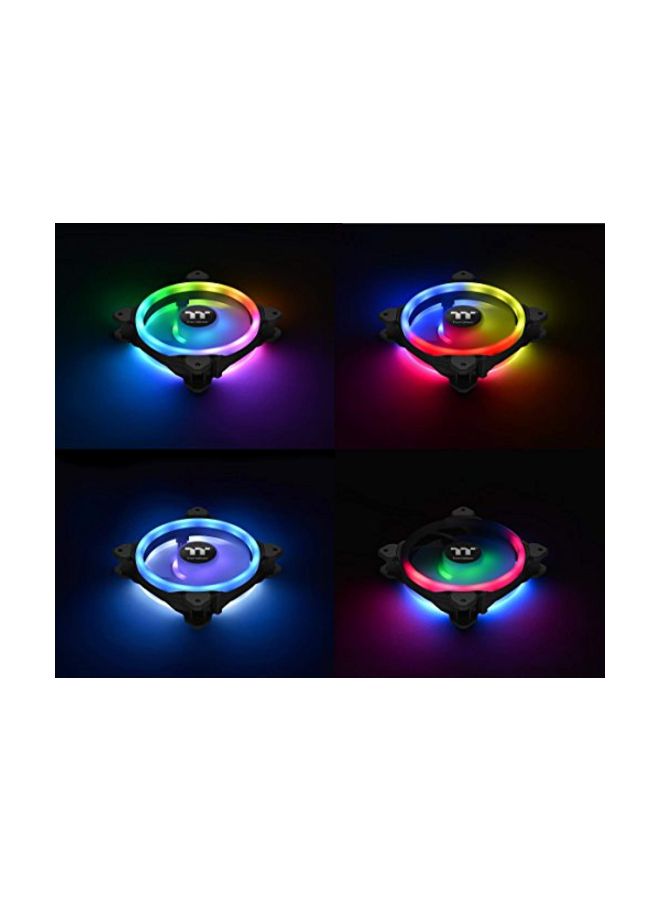 Thermaltake 3-Piece High Static Pressure Radiator LED Fan With Light Controller Black - Image 2