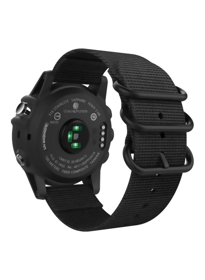 Replacement Band For Garmin Fenix 5X/3/3 26mm Black 