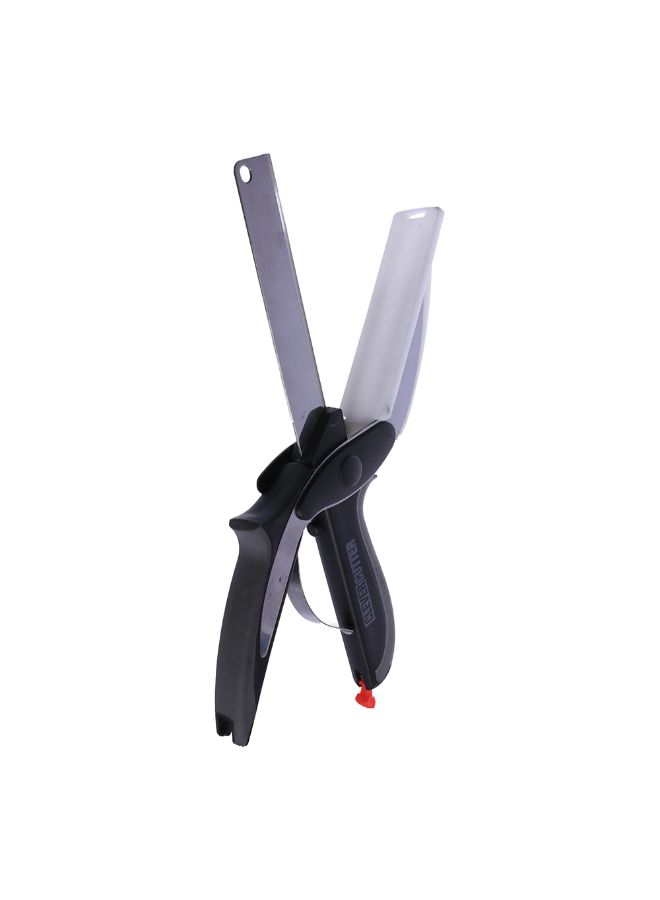 2-In-1 Clever Cutter Knife Black/White/Silver 