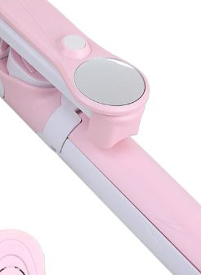 Foldable Bluetooth RC Tripod Selfie Stick With Remote Pink/White  - Image 2