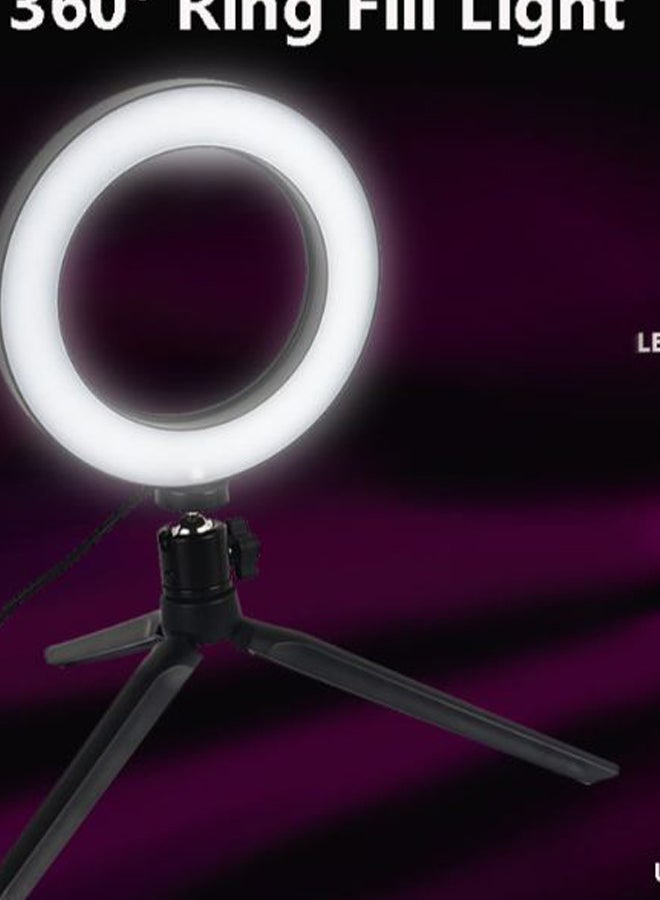 حامل لحلقة الإضاءة LED قابل للتعديل أسود / أبيض كريمي - Image 3