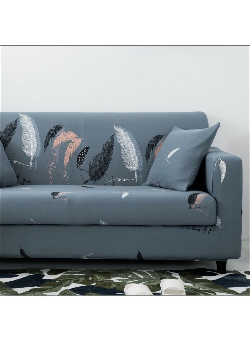 غطاء أريكة واقٍ مزين بطبعة ريش أزرق 90 x 140سم - Image 2