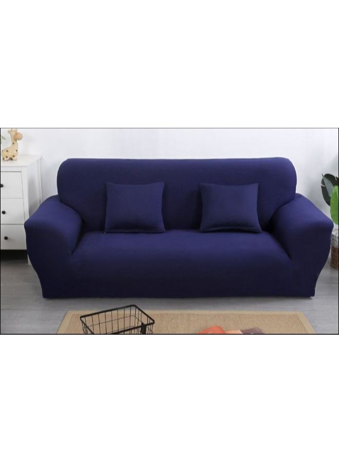 غطاء أريكة بسيط قابل للتمدد أزرق 90 x 140سم