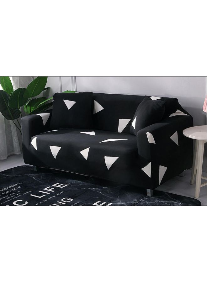 Simple Comfortable Geometry Printed Sofa Slipcover Black/White 90 x 140cm