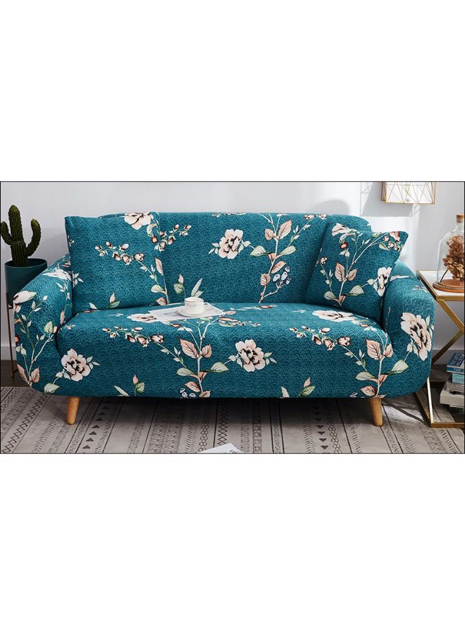 Floral Printed Sofa Slipcover Blue/Pink/Green 90 x 140cm