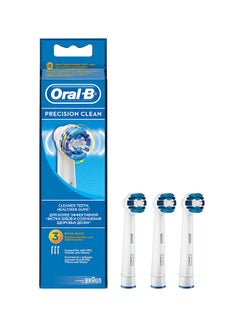 Oral-B Pack Of 3 Precision Clean Electric Toothbrush Head White 4.7 x 2.4 x 1.2inch 