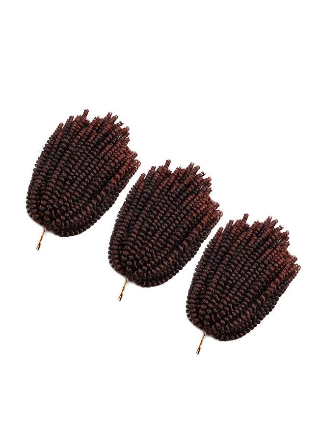 Flyteng 3-Piece Short Spring Twist Crochet Braids Hair Extension Ombre 8inch 