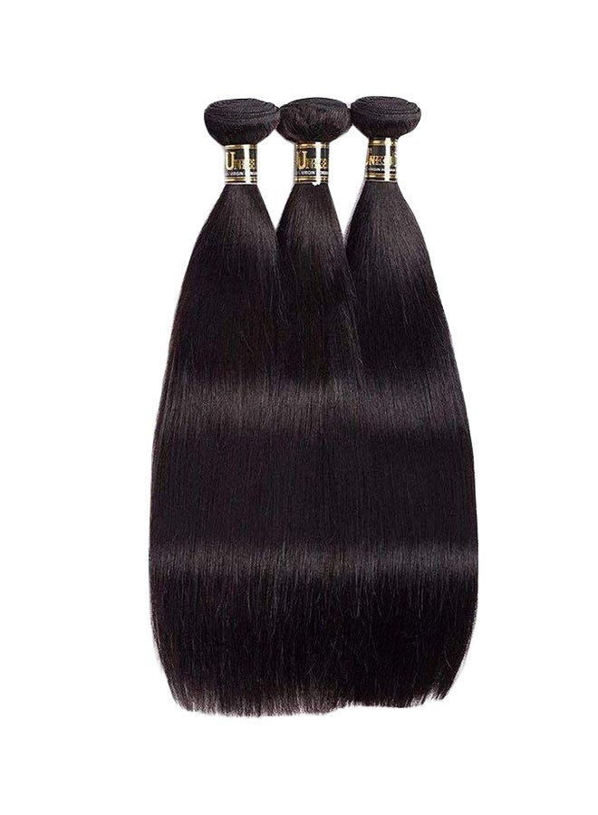 Uneed Hair 3-Piece Straight Human Hair Extension Black
