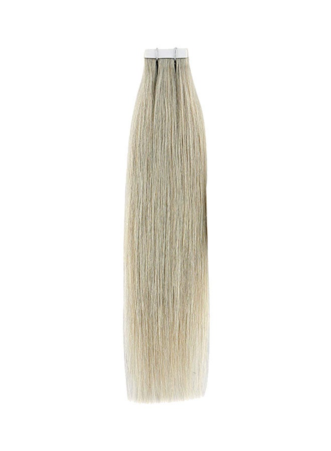 Vlasy 20-Piece Short Straight Human Hair Extension Grey 12inch 