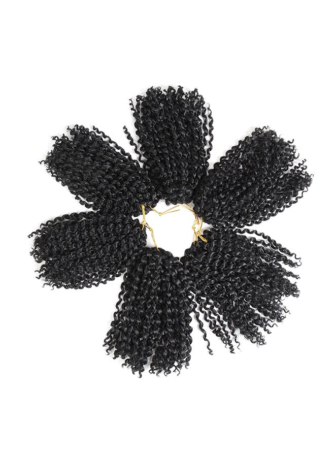 أليسكوينهير مجموعة وصلات شعر كيرلي قصير مكونة من 6 قطع أسود 8بوصة - Image 1