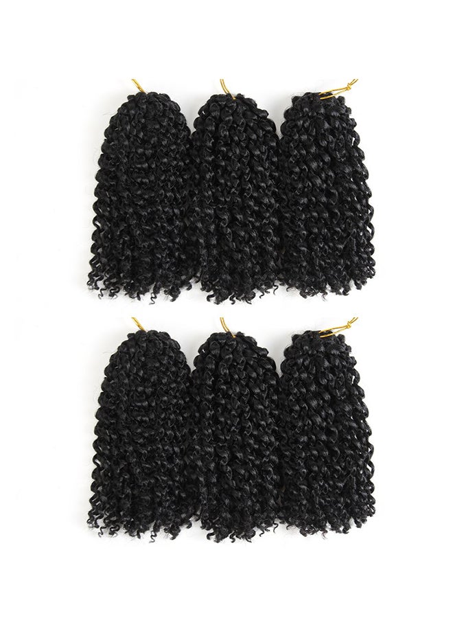 أليسكوينهير مجموعة وصلات شعر كيرلي قصير مكونة من 6 قطع أسود 8بوصة - Image 2