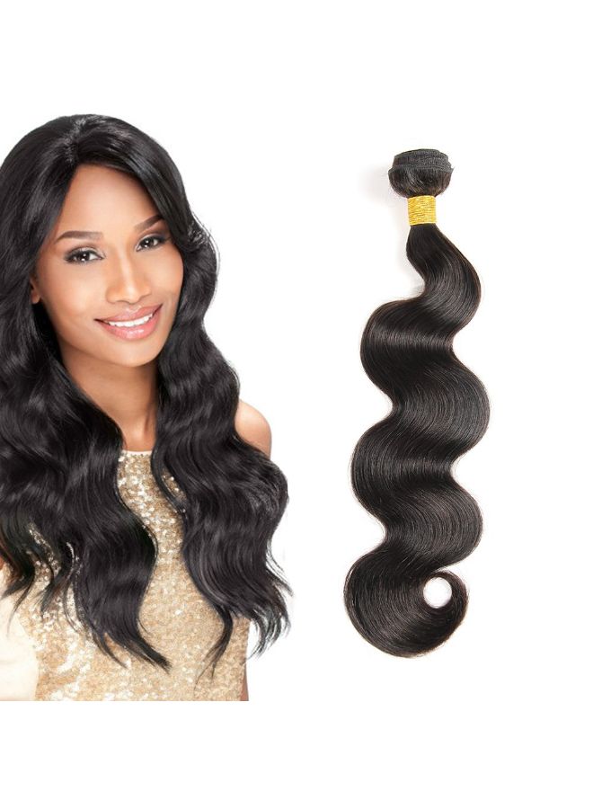 JIAMEISI - Short Wavy Human Hair Wig Black 12inch - Image 1