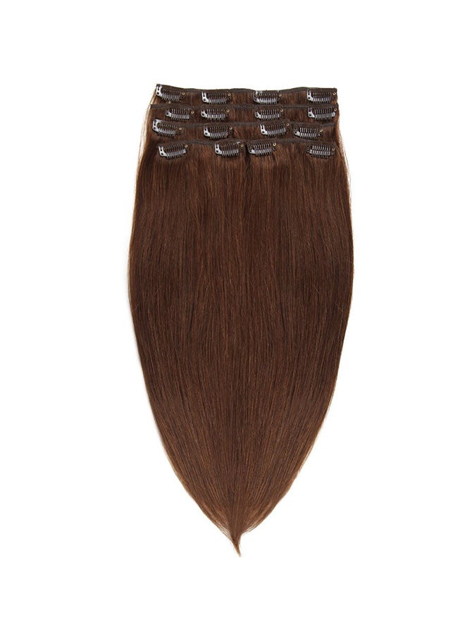 7-Piece Long Straight Clip-in Human Hair Extension Brown 14inch - v1571201769/N30641008A_2