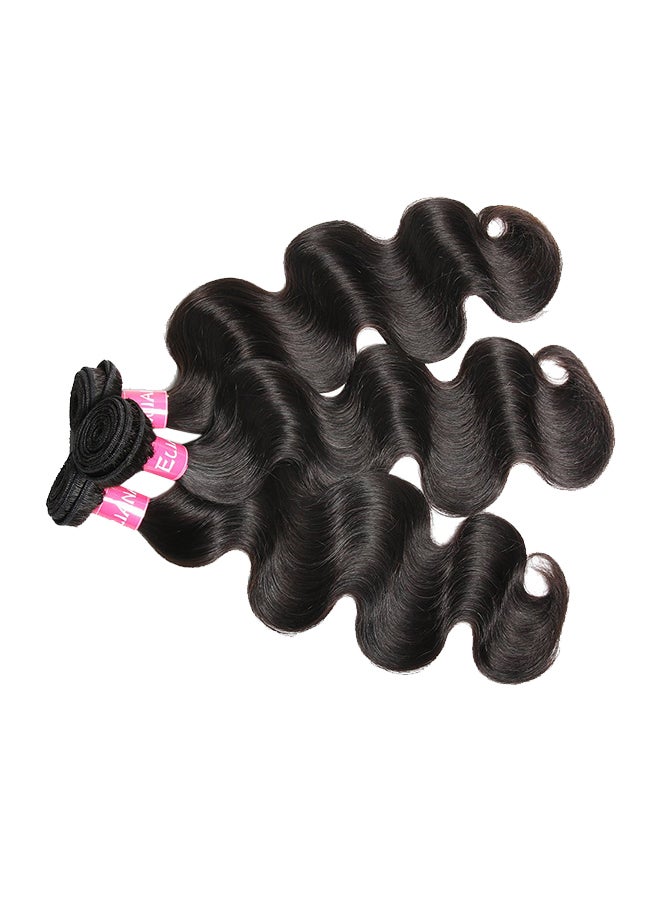 3-Piece 8a Grade Medium Wavy Human Hair Extension Black 20inch - v1571201843/N30641626A_1