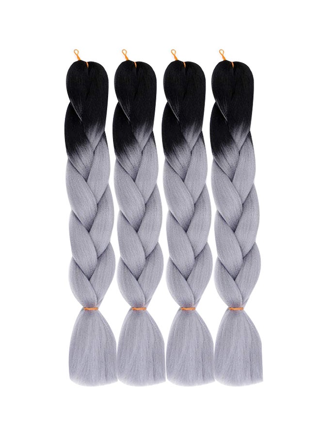 4-Piece Long Wavy Hair Extension Grey/Black 24inch - v1571201887/N30642080A_1