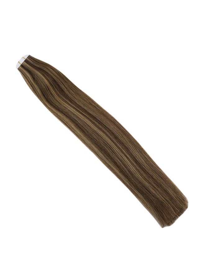 Sunny Hair 20-Piece Long Straight Human Hair Extension Brown/Blonde 24inch  - Image 1