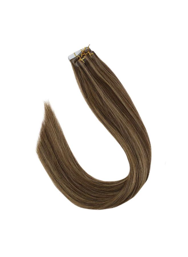 Sunny Hair 20-Piece Long Straight Human Hair Extension Brown/Blonde 24inch  - Image 2