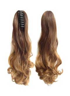Beauty Wig World Long Wave Curly Claw Ponytail Clip On/in Hair Extension Brown 21inch  - Image 2