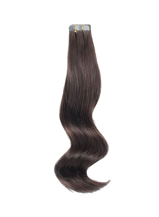 20-Piece Medium Wavy Human Hair Extension Darkest Brown 18inch - v1571201991/N30642801A_1