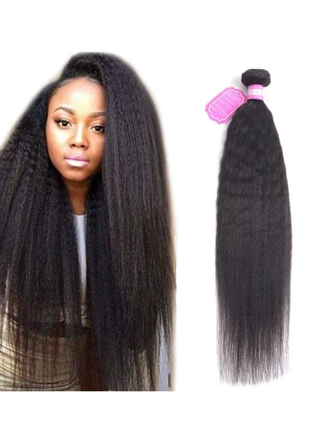 أودير وصلة شعر طبيعي أملس متوسط الطول أسود طبيعي 16بوصة - Image 3