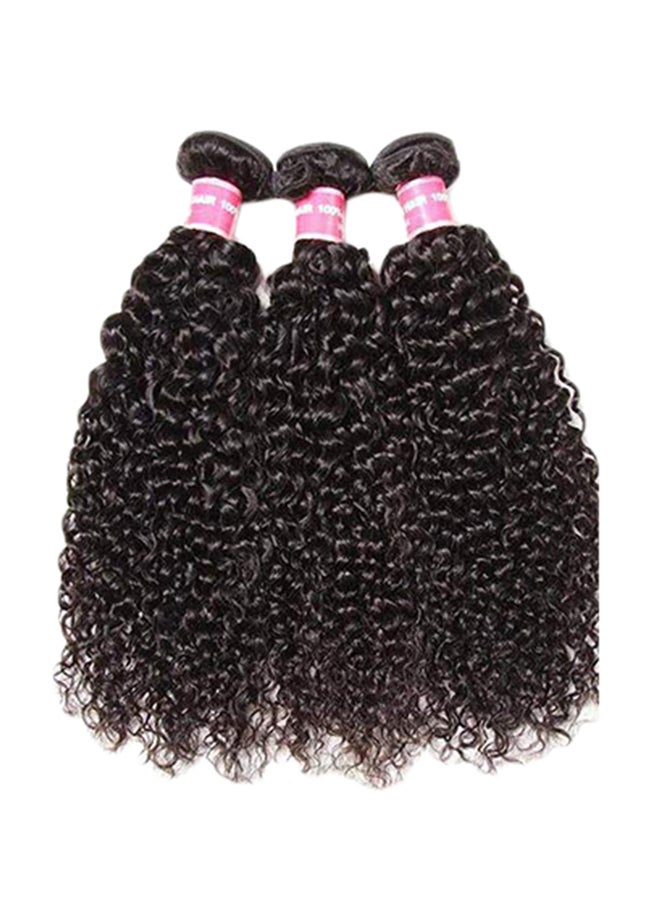 Julia Hair 3-Piece Curly Human Hair Extension With Lace Closure Black  - Image 1
