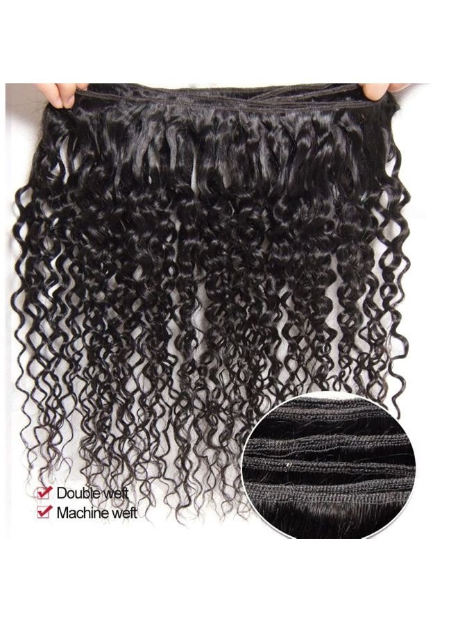 Julia Hair 10A Curly Natural Hair Extensions Black 14inch  - Image 2