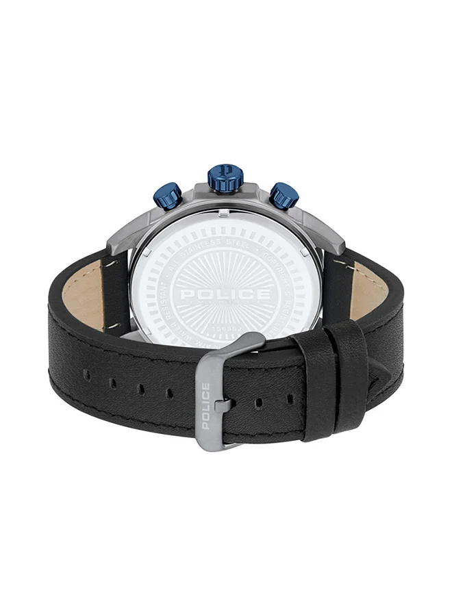 POLICE Leather Chronograph Watch