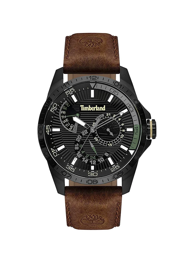 Timberland OAKHAM Leather Band Analog Wrist Watch 46 mm - Brown - T TBL15641JSU-03