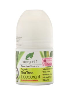 dr.organic Tea Tree Deodorant Roll-On 50ml  - Image 1