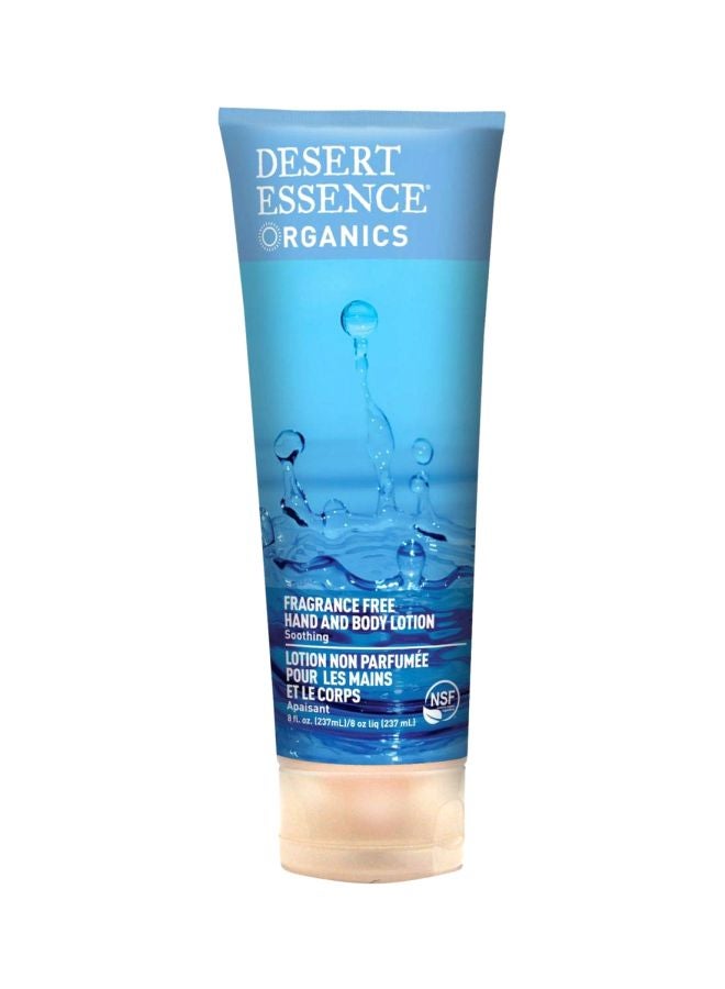 DESERT ESSENCE Organics Fragrance Free Hand And Body Lotion 237ml 