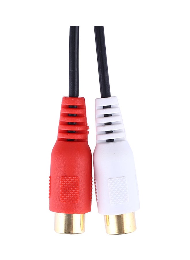 Audio Jack to 2 RCA Port Male to Female M/F Stereo Y Cable Red/White/Black - Image 2