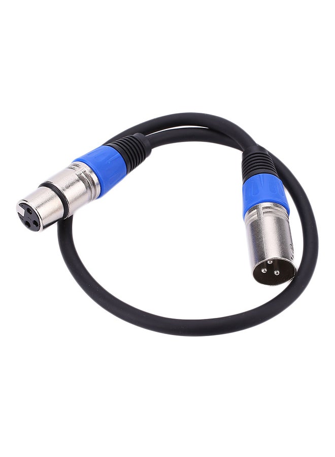 Microphone Mixer XLR Balanced Patch Flex Cable Lead Black - Image 1