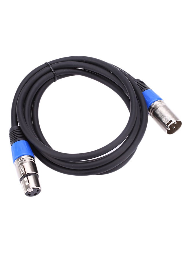 Generic Microphone Mixer XLR Balanced Patch Flex Cable Lead Black  - Image 1
