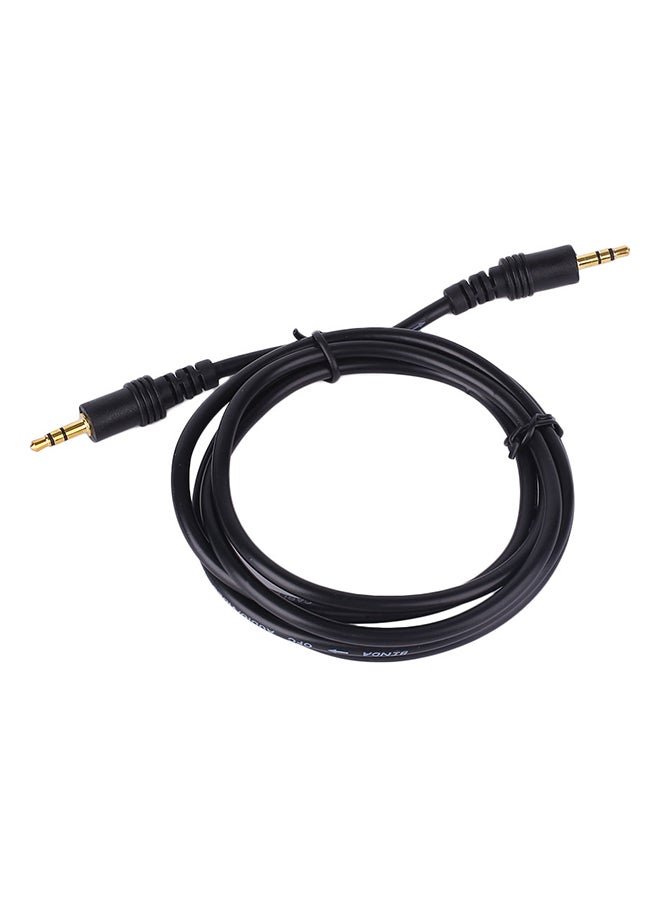 3.5mm AUX Male To Male AV Cable Black  - Image 1