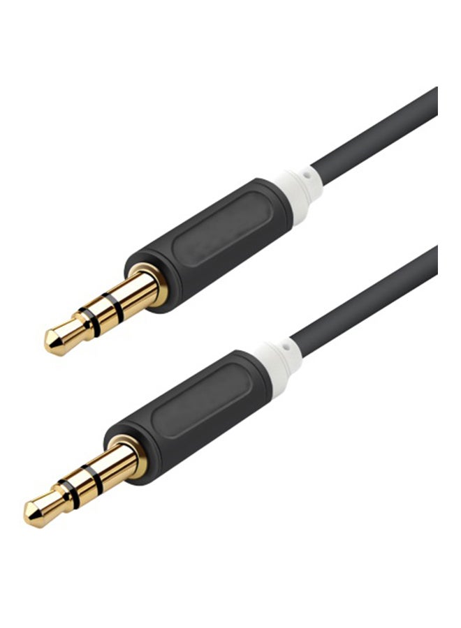 3.5mm Car AUX Male To Male Audio Cable Black