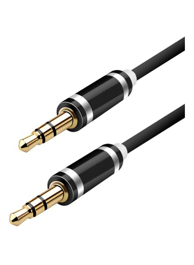 3.5mm Car AUX Male To Male Audio Cable Black
