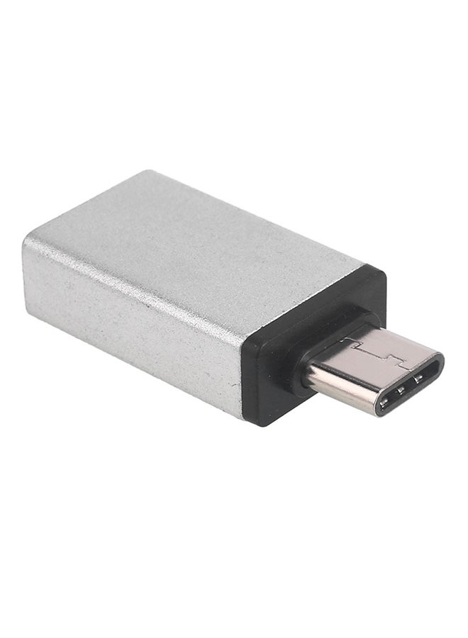 USB To Type C OTG Converter Silver