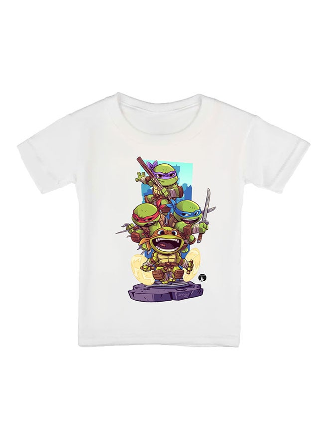 BP Teenage Mutant Ninja Turtles Printed Short Sleeves T-Shirt White - Image 1