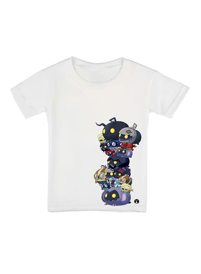 BP Kingdom Hearts printed Short Sleeves T-Shirt White - Image 1