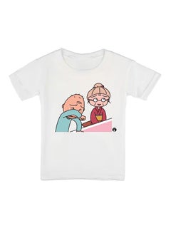 Anime Chibi Maruko-Chan Printed Short Sleeves T-Shirt White