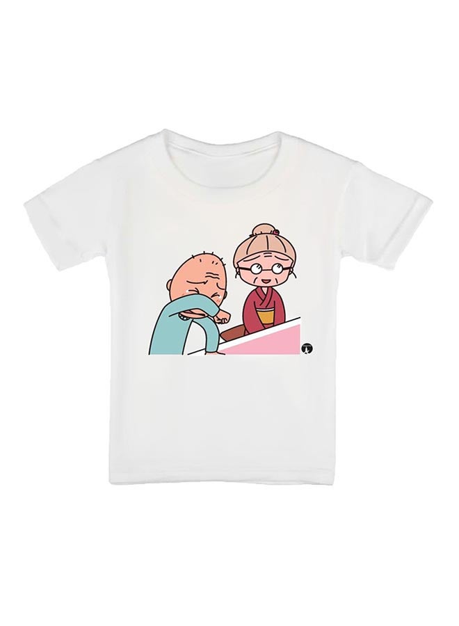 BP - Anime Chibi Maruko-Chan Printed Short Sleeves T-Shirt White - Image 1