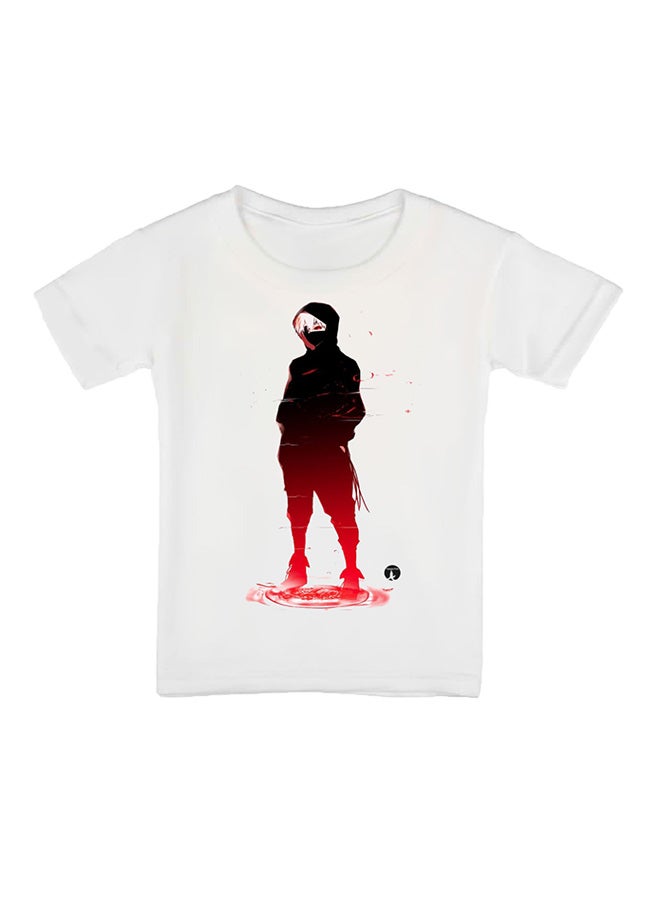 BP Round Neck Tokyo Ghoul Printed Short Sleeves T-Shirt White - Image 1