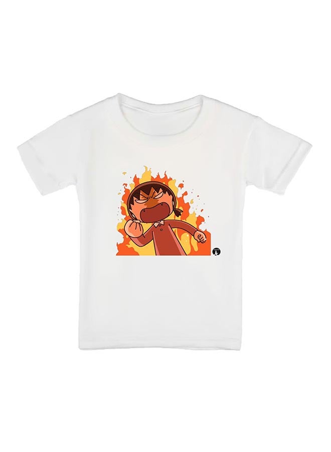 BP - Anime Chibi Maruko-Chan Printed Short Sleeves T-Shirt White - Image 1