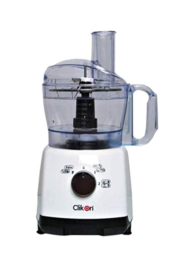 Clikon - 10-In-1 Food Processor 1.2 L 400.0 W CK2252 White/Clear/Black - Image 1