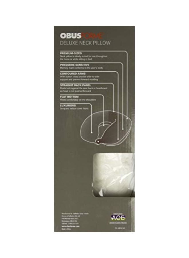 ObusForme Travel Neck Pillow White  - Image 3